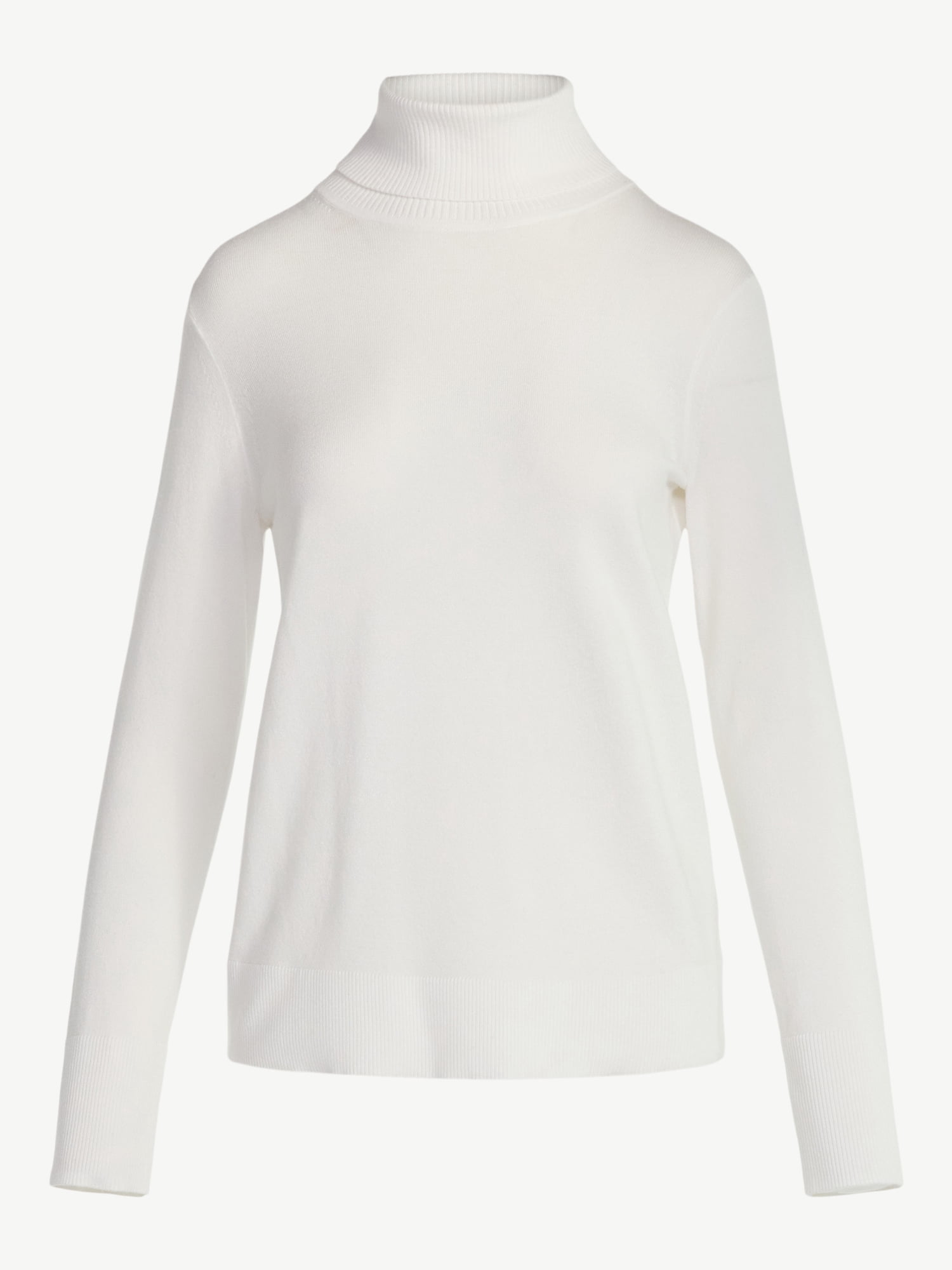 Free Assembly Women's Cozy Yarn Turtleneck Sweater with Long Sleeves, Sizes XS-XXL