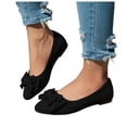 thumbnail image 6 of YLYL Women's Suede Bow Pointed Toe Flat Shoes Slip on Soft Comfy Casual Dress Ballet Flats, 6 of 6