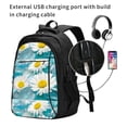 thumbnail image 2 of Balery Daisy Flowers Mochila con carga USB para hombre y mujer - Mochila impermeable y antirrobo para portátil con puerto USB para viajes, trabajo, estudios y universidad, 2 of 7