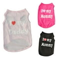 thumbnail image 6 of Dog Vest I Love My Mom&Dad Shirt Clothes Coat Pet Cat Puppy Cotton Vests Clothing For Dogs Costumes with Fashion Printing, 6 of 11