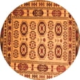 thumbnail image 1 of Ahgly Company Indoor Round Southwestern Orange Country Area Rugs, 5' Round, 1 of 1