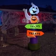 thumbnail image 3 of Halloween Inflatable Ghost Outdoor Decoration, Spooky Halloween Pumpkin Themed Party White Inflatable Ghost Trick or Treat Sign, 3 of 5