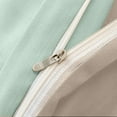 thumbnail image 4 of Uutvery 4-Piece Bedding Set, Soft Washed Polyester, Reversible Design, Light Green Light Camel, Includes Duvet Cover Flat Sheet and 2 Pillowcases, Queen Size Bedding, 4 of 7