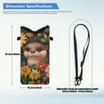 thumbnail image 7 of SEANATIVE Neoprene PhoneBag Purse Waterproof and Shockproof Mini Shoulder Bag Small Cellphone Carrying Pouch with Shoulder Strap for Traveling, Beach, Outings, Cute Otter Flower, 7 of 7