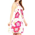 thumbnail image 4 of Sakkas Murni Women's Casual Summer Cocktail Elastic Stretchy Floral Print Dress - W-Pink - One Size, 4 of 5