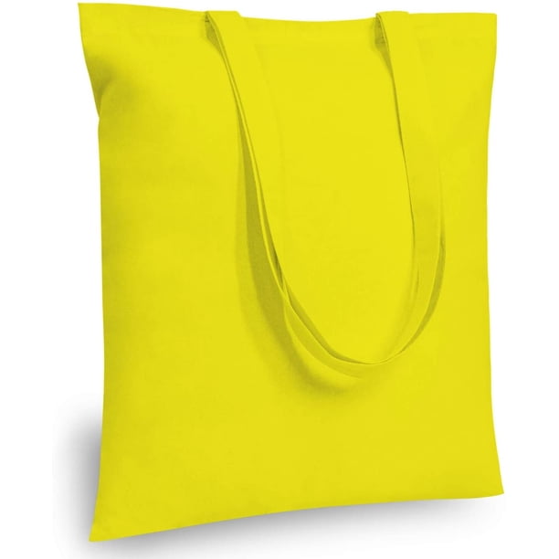 TOPDesign Paquete de 5 bolsas económicas de algodón de 16.0 x 15.0 in, color negro, ligeras, medianas, reutilizables, para compras de comestibles, adecuadas para bricolaje, publicidad, promoción, rega