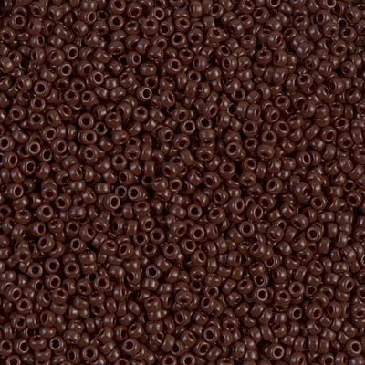Miyuki 15/0 Seed Beads 15-409/15-9409 Opaque Dark Brown 10 Grams