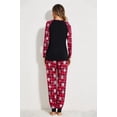 thumbnail image 5 of Ekouaer Women's Pajama Set Christmas Pjs Long Sleeve Print Tops and Pajamas Pants Soft Sleepwear Set, 5 of 6