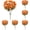 Artificial Daisy Flowers-Orange*5, variant on Artificial Fall Mums, 20 Mixed Plastic Chrysanthemum Bunches for Indoor Displays and Covered Outdoor Decor,20 Bunches