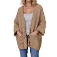 thumbnail image 2 of Delayuji Women's Oversized Cardigan Sweater Open Front Knit Cardigan Outwear With Pockets, 2 of 4