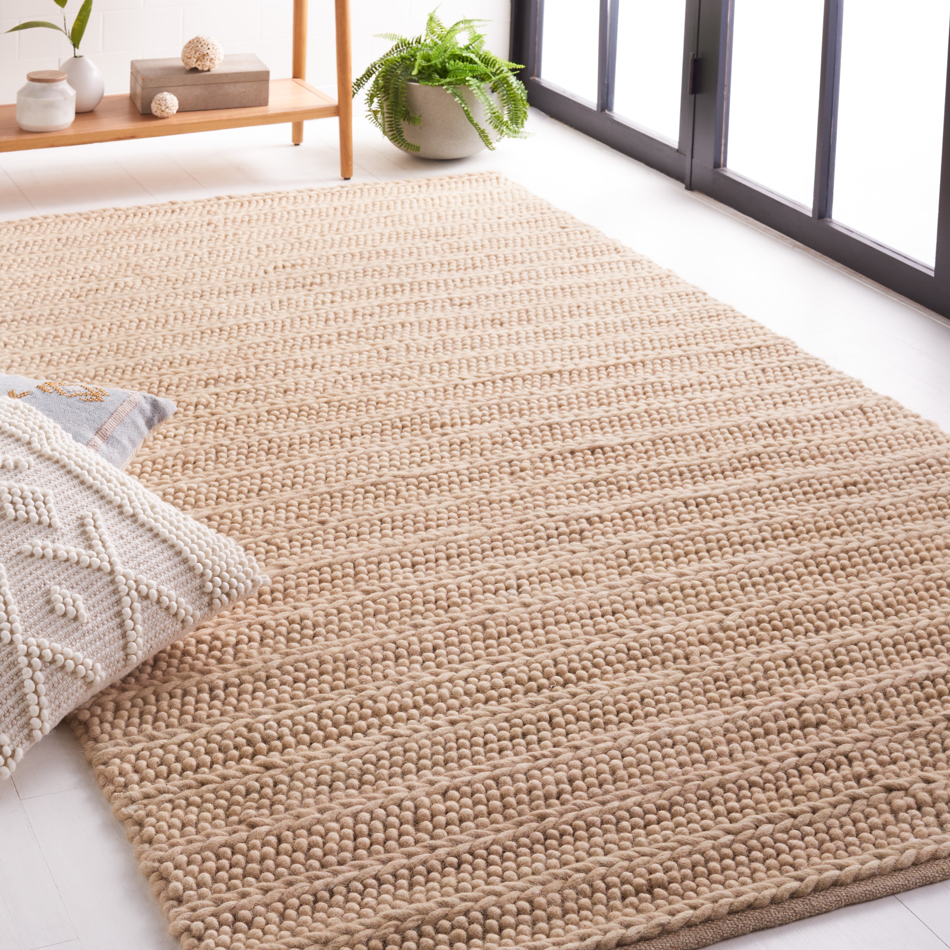 SAFAVIEH Natura Damion Striped Area Rug, Beige, 10' x 14'