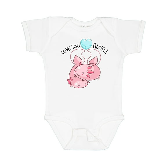 Inktastic Love You Alotl Cute Axolotl Valentines Boys or Girls Baby Bodysuit