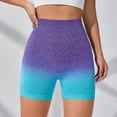 thumbnail image 2 of Qarigey Pantalones cortos sin costuras con degradado, mallas cortas transpirables para levantar la cadera, deportivas, de cintura alta, para Prendas para la parte inferior del cuerpo METRO, 2 of 6