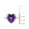 thumbnail image 2 of Everly Women's Amethyst and Diamond 14k Rose Gold Ring, 2 of 7
