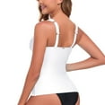 thumbnail image 5 of RELLECIGA Women's Tankini Top Plus Size Swimsuit for Women V Neck Twisted Tummy Control Ruched Bathing Suits, 5 of 9