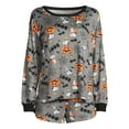 thumbnail image 5 of Peanuts Long Sleeve Round Neck Graphic Print Pajamas (Women's or Women's Plus) 2 Piece Set, 5 of 5