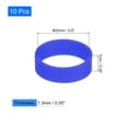 thumbnail image 2 of Bandas de goma de silicona Uxcell, paquete de 10, bandas elásticas de silicona de 20x7mm, azul oscuro, 2 of 5