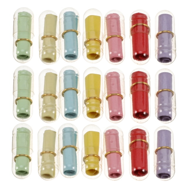 50 piezas de plástico encantador mensaje botellas claro mini cápsula amor amistad deseando botella (botella transparente, colores mezclados)