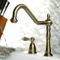 thumbnail image 5 of Kingston Brass Heritage 8" Center Kitchen Faucet with Brass Sprayer, 5 of 7