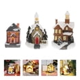 thumbnail image 3 of 3Pcs Micro Luminous House Decor Christmas Desktop Adornment Chic Resin Craft, 3 of 7