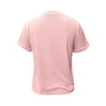 thumbnail image 5 of HongQid Women Deep V Neck Low Cut Tops Casual Ribbed Knit Henley T-Shirts Summer Short Sleeve Tees, 5 of 6