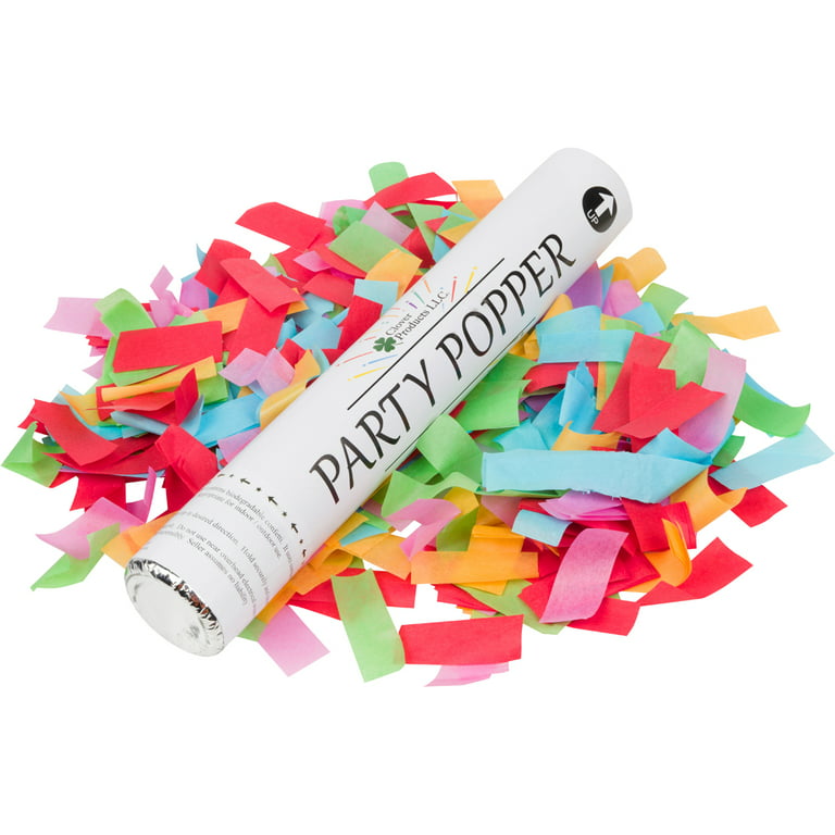 Micro canon à confettis - Party Popper - lot de 20 - Argent