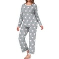 thumbnail image 3 of Cueply Womens Plus Size Pajamas Long Sleeve Pjs Sets Loungewear Sleepwear 1X-4X, 3 of 7