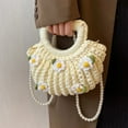 thumbnail image 4 of Handmade Woven Bag Crochet Handbag Hand Knitted Hand Bag Homemade DIY Material Bag, 4 of 7
