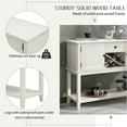 thumbnail image 5 of Sideboard Buffet Table, 45.3'' Farmhouse Console Table, Wooden Hallway Table with Drawers, Cabinet and Wine Rack, Multifunctional Usage Foyer Table, Large Weight Capacity, H020, 5 of 9
