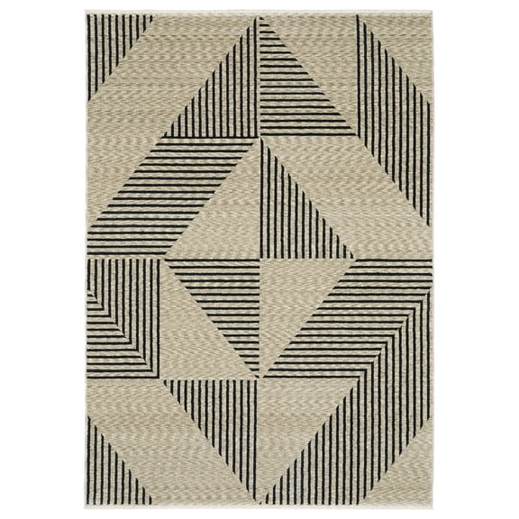 Woven Trends Aprilla Area Rug - CAP04 - 10' X 13 - in Beige - Vintage Inspired, Stain Resistant, Family and Pet Friendly, Low Pile, Entryway, and Hallway Area Rug