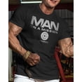 thumbnail image 2 of Gymish Man on Mission Workout Shirt for Men – Motivational Gym T-Shirt, Funny Lifting Tee, Athletic Gym Wear, 2 of 6