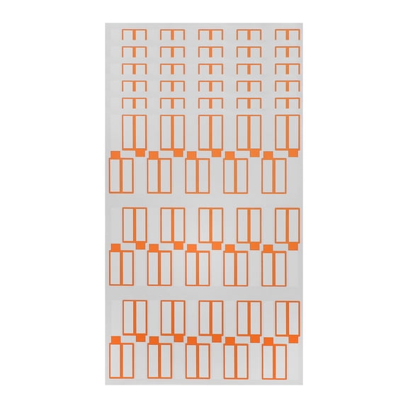Unique Bargains P-Type Handwritten New Model Gift Stickers 3.31"x1.02" 6 Pcs Orange