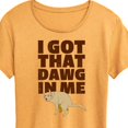thumbnail image 3 of Instant Message - I Got That Dog In Me; Dog Pooping - Women's Short Sleeve Graphic T-Shirt, 3 of 7