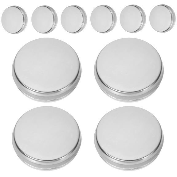 10pcs Sink Stoppers Bathroom Drain Plugs with Hair Catcher in Silver Stainless Steel for Sink
