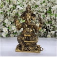 thumbnail image 5 of Lord Ganesha Statue Large Ganesha Idol Brass Ganpati Sculpture Hindu God Statue Ganesha Figurine Ganesh Murti Good Luck God for Gift Handcrafted God Statue Indian Home Temple Decor - AtoZ India Cart, 5 of 5