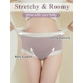 thumbnail image 3 of Happy Cherry Maternity High Waisted Underwear Pregnancy Women Panties Postpartum Hipster Panty Pregnancy Under The Bump Comfortable Soft Modal Briefs 3 Pack 4XL, 3 of 7