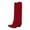 Red, variant on Fold over Knee High Boots for Women 2025 Fashion Suede Pointed Toe Cover Heeled Slouchy Wide Calf Cowboy Riding Tall Boots Black Size 5.5