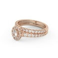 thumbnail image 3 of AFFY Half Eternity Halo Solitaire Bridal Set Ring for Women, IGI Certified 1.20 Carat (ctw) Oval Cut Lab Grown Diamond Engagement Wedding Ring In 18k Solid Rose Gold F-G, VS-SI Quality -6, 3 of 6