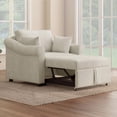 thumbnail image 1 of Taoruifang Convertible Sleeper Chair 3-in-1 with Adjustable Backrest Beige, 1 of 14