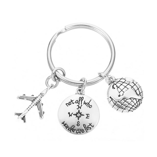 CIMAXIC Key Chain Pendant Unique Metal Keychain Compass Model Key Chain Ring Chic Metal Key Chain,2.28"X1.18"X0.08"