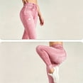 thumbnail image 3 of Favoffer Women's Imitation Denim Yoga Pants High Waist Tight Fit Hip Lifting Tummy Control Stretch Casual Trousers Outdoor Fitness Activewear, 3 of 7