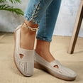 thumbnail image 6 of Womens Knit Orthopedic Wedges Slip on Loafers Fall Casual Walking Driving Non Slip Work Shoes, 6 of 8