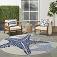 thumbnail image 4 of Nourison Aloha Indoor/Outdoor Grey/Multi 7'10" x round Area Rug (8 Round), 4 of 9