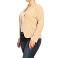 thumbnail image 2 of Women's Plus Size Casual Solid Long Sleeve Blazer Cardigan Jacket, 2 of 5