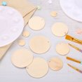 thumbnail image 4 of Discos de Madera Redondos, Paquete de 20, 60mm - Círculos de Madera sin Terminar con Agujeros para Accesorios de Joyería DIY, 4 of 5