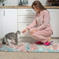 thumbnail image 3 of Pink Paisley and Floral Pattern Kitchen Rugs Sets Of 2,Anti Fatigue Kitchen Mat Rugs Non Slip Washable,Decorative Kitchen Floor Mats for Kitchen,Sink,Laundry,17"x30"+17"x47", 3 of 7