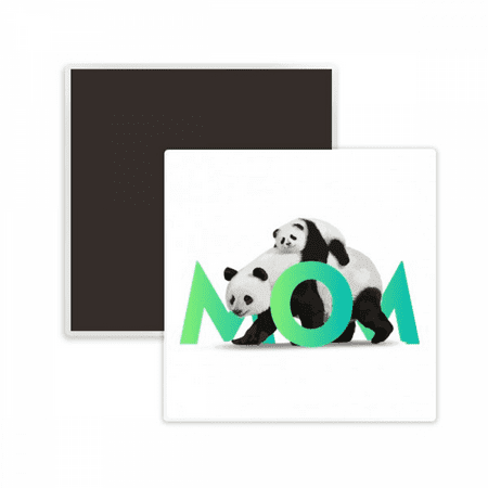 

Maternal Animal Panda Raising Square Ceracs Fridge Magnet Keepsake Memento