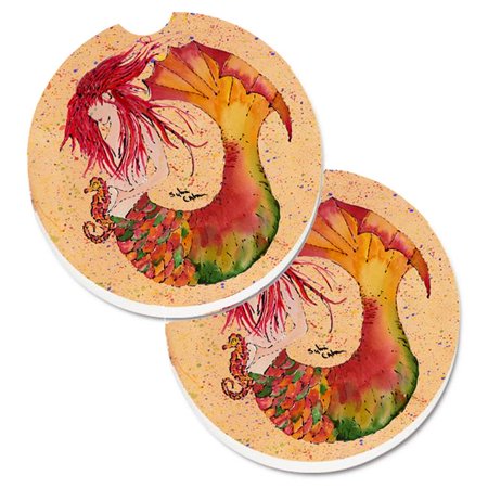 

Mermaid Set of 2 Cup Holder Car Coaster