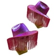 thumbnail image 6 of KANG Sparkly Cowboy Hat For Party Prom Halloween Western Fringe Hat Glitter Pearl Shine Celebrations Headwear, 6 of 7