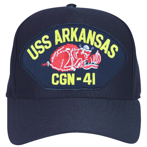 USS Arkansas CGN-41 with Boar Ship Cap